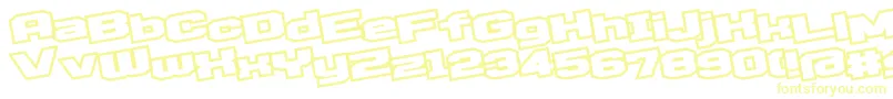 D3egoistismOL Font – Yellow Fonts on White Background