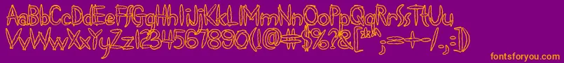 Шрифт Spliffs – оранжевые шрифты на фиолетовом фоне