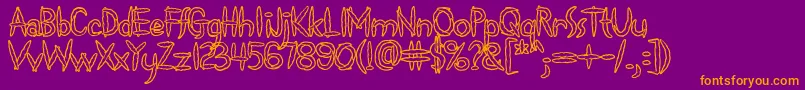 Spliffs Font – Orange Fonts on Purple Background