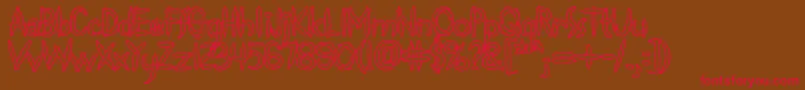 Spliffs Font – Red Fonts on Brown Background