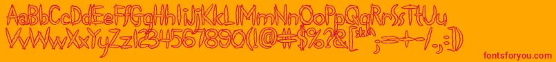 Spliffs Font – Red Fonts on Orange Background