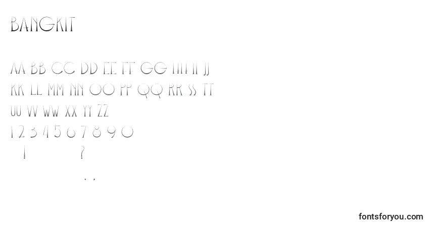 Bangkitフォント–アルファベット、数字、特殊文字
