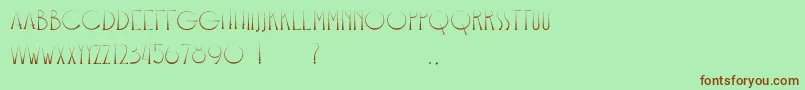 Czcionka Bangkit – brązowe czcionki na zielonym tle