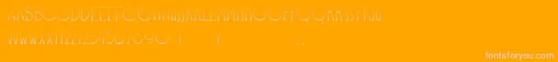 Bangkit-Schriftart – Rosa Schriften auf orangefarbenem Hintergrund