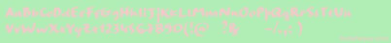 StrangewaysBoldSample Font – Pink Fonts on Green Background