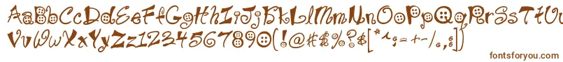 Buttons-Schriftart – Braune Schriften
