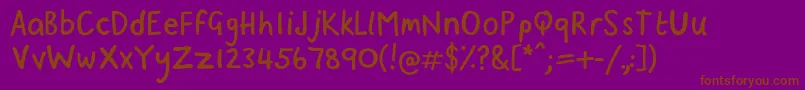Binx Font – Brown Fonts on Purple Background