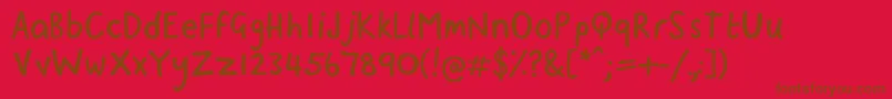 Binx Font – Brown Fonts on Red Background