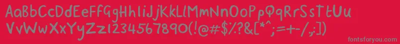 Binx Font – Gray Fonts on Red Background