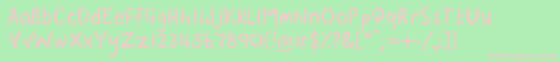 Binx Font – Pink Fonts on Green Background