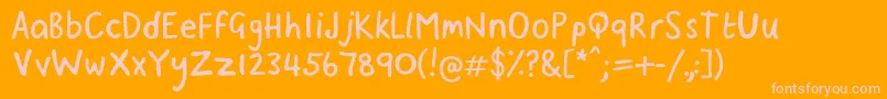 Binx Font – Pink Fonts on Orange Background