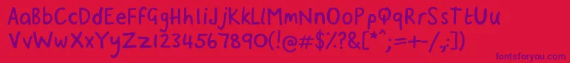 Binx Font – Purple Fonts on Red Background