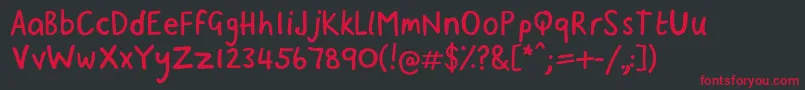 Binx Font – Red Fonts on Black Background