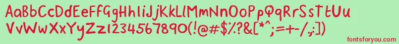Binx Font – Red Fonts on Green Background