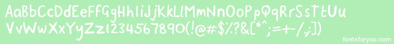 Binx Font – White Fonts on Green Background