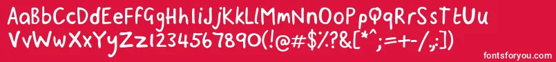 Binx Font – White Fonts on Red Background