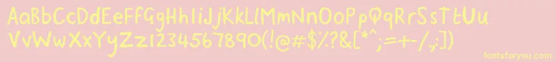 Binx Font – Yellow Fonts on Pink Background