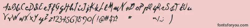 DearTheo2 Font – Black Fonts on Pink Background