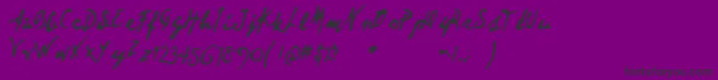 DearTheo2 Font – Black Fonts on Purple Background