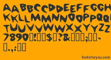 Cheaph font – Black Fonts On Orange Background