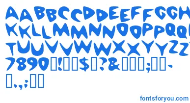 Cheaph font – Blue Fonts On White Background