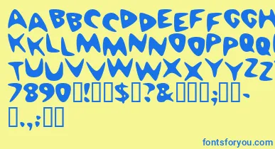 Cheaph font – Blue Fonts On Yellow Background