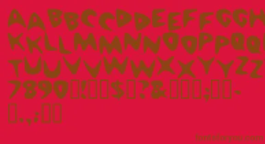 Cheaph font – Brown Fonts On Red Background