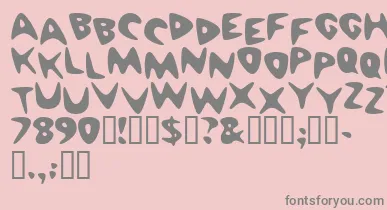 Cheaph font – Gray Fonts On Pink Background