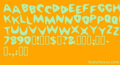 Cheaph font – Green Fonts On Orange Background