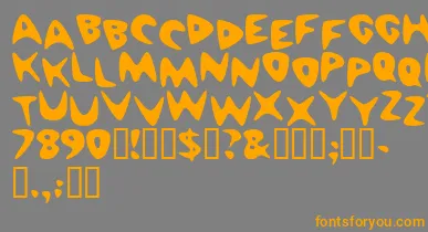 Cheaph font – Orange Fonts On Gray Background