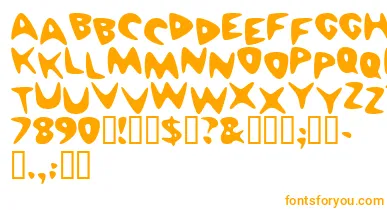 Cheaph font – Orange Fonts On White Background