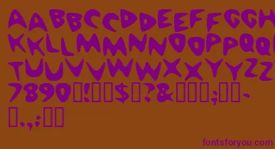 Cheaph font – Purple Fonts On Brown Background