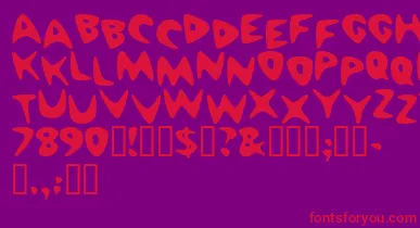 Cheaph font – Red Fonts On Purple Background