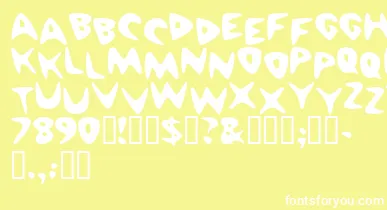 Cheaph font – White Fonts On Yellow Background