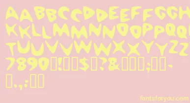 Cheaph font – Yellow Fonts On Pink Background
