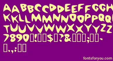 Cheaph font – Yellow Fonts On Purple Background