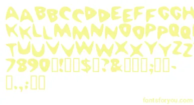 Cheaph font – Yellow Fonts On White Background