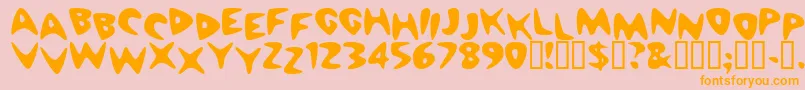 Cheaph Font – Orange Fonts on Pink Background