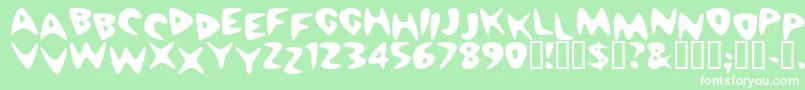 Cheaph Font – White Fonts on Green Background