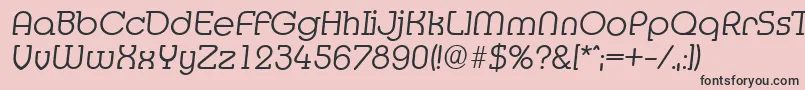 MexicoserialLightItalic Font – Black Fonts on Pink Background