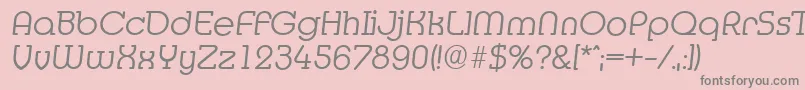 MexicoserialLightItalic Font – Gray Fonts on Pink Background