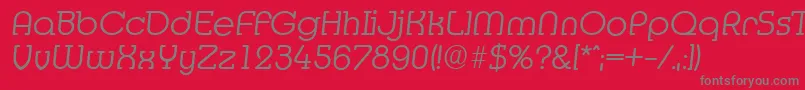 MexicoserialLightItalic Font – Gray Fonts on Red Background