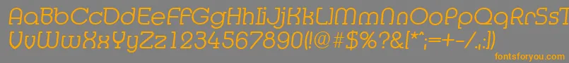 Czcionka MexicoserialLightItalic – pomarańczowe czcionki na szarym tle