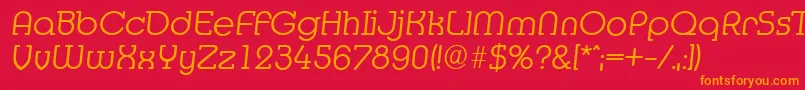 MexicoserialLightItalic Font – Orange Fonts on Red Background