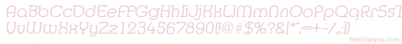 Fonte MexicoserialLightItalic – fontes rosa em um fundo branco