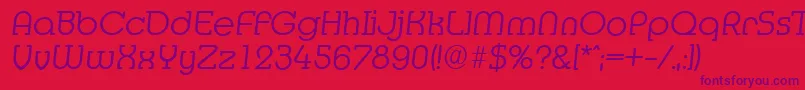 MexicoserialLightItalic Font – Purple Fonts on Red Background