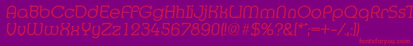 Шрифт MexicoserialLightItalic – красные шрифты на фиолетовом фоне