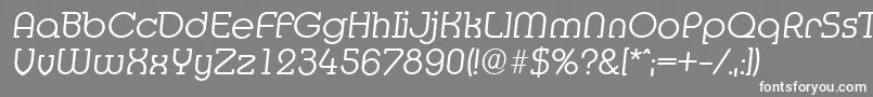 MexicoserialLightItalic Font – White Fonts on Gray Background