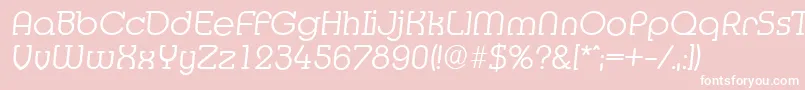 フォントMexicoserialLightItalic – ピンクの背景に白い文字