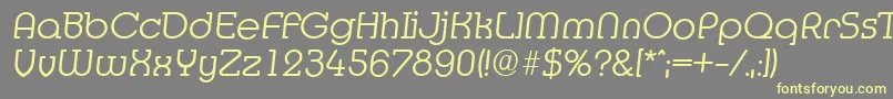 MexicoserialLightItalic Font – Yellow Fonts on Gray Background